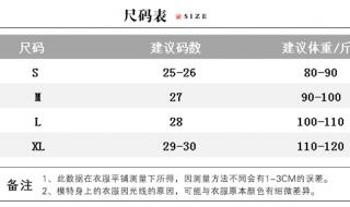 关于裤子的尺码单位